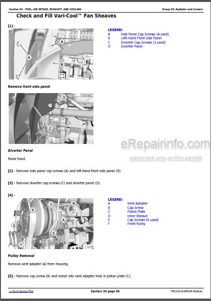 Photo 1 - John Deere 8245R 8270R 8295R 8320R 8335R 8345R 8370R 8400R Repair Manual Tractors TM119119