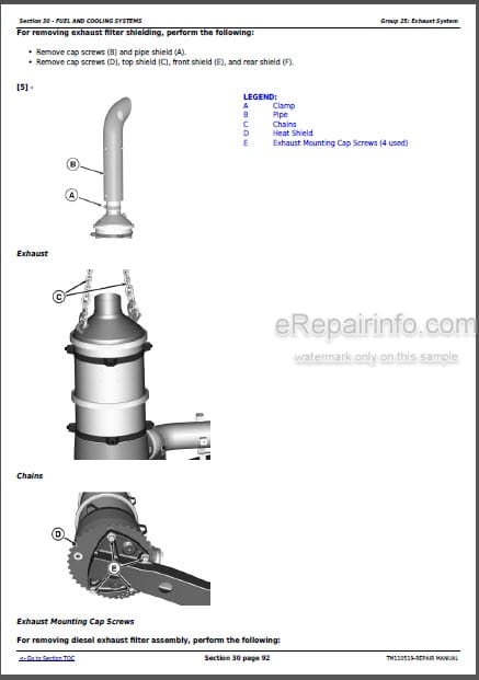 Photo 1 - John Deere 8310RT 8335RT 8360RT Repair Manual Tractors TM110519