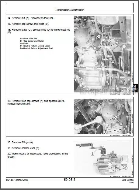 Photo 1 - John Deere F911 F915 F925 F932 F935 Repair Manual Front Mowers TM1487