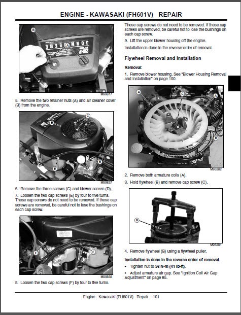 Photo 1 - John Deere GX355 GX325 GX335 GX345 Technical Manual Garden Tractors TM1973