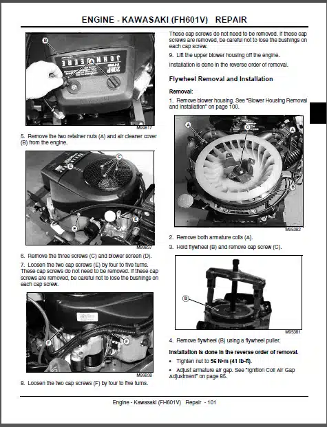 Photo 1 - John Deere GX355 GX325 GX335 GX345 Technical Manual Garden Tractors TM1973