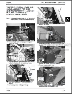 Photo 8 - John Deere GX355 GX325 GX335 GX345 Technical Manual Garden Tractors TM1973