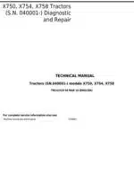 Photo 4 - John Deere X750 X754 X758 Diagnostic And Repair Manual Tractors TM142419