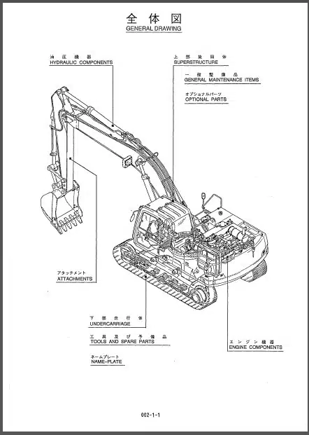 Photo 1 - Kobelco Mark IV SK210 Mark IV SK210LC Parts Manual Hydraulic Excavator S3YNJ0001ZE02