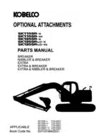 Photo 3 - Kobelco SK115SR-1E SK115SR-1ES SK135SR-1E To SK135SRLC-1ES Parts Manual Hydraulic Excavator Attachments