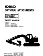 Photo 3 - Kobelco SK115SRDZ SK135SR SK135SRLC Parts Manual Hydraulic Excavator Attachments S3YY01801ZE01