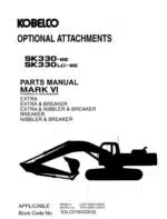 Photo 3 - Kobelco Mark VI SK330-6E Mark VISK330LC-6E Parts Manual Hydraulic Excavator Attachments S3LC01602ZE02