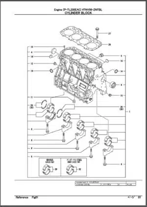 Photo 12 - Takeuchi 4TNV98-ZNTBL Parts Manual Engine For Takeuchi TL230 Track Loader 000Y00D978Q