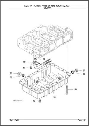 Photo 4 - Takeuchi Engine V3800-CR-TE4B-TLTU1 (High Flow) Parts Manual Track Loader