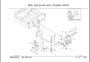 Photo 7 - Takeuchi TB020 Parts Manual Excavator PD3-101Z1