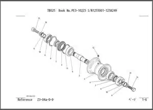 Photo 4 - Takeuchi TB025 Parts Manual Excavator