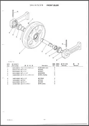 Photo 3 - Takeuchi TB030 Parts Manual Compact Excavator PF3-102Z1