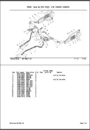 Photo 2 - Takeuchi TB045 Parts Manual Excavator PK2-102Z5