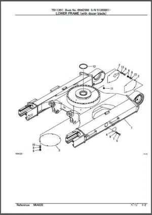 Photo 6 - Takeuchi TB1135C Parts Manual Excavator