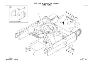 Photo 4 - Takeuchi TB125 Parts Manual Excavator BE5Z010