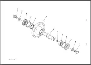 Photo 3 - Takeuchi TB12 TB14S Parts Manual Diesel Backhoe