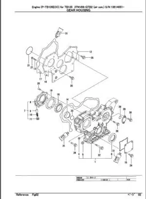 Photo 9 - Takeuchi TB135 Parts Manual For Engines