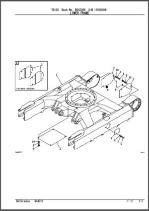 Photo 6 - Takeuchi TB140 Parts Manual Excavator