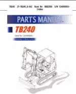 Photo 4 - Takeuchi TB240 Parts Manual Excavator