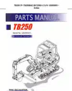 Photo 4 - Takeuchi TB250 Parts Manual Excavator