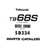 Photo 3 - Takeuchi TB68S SD334 Engine Parts Manual Excavator