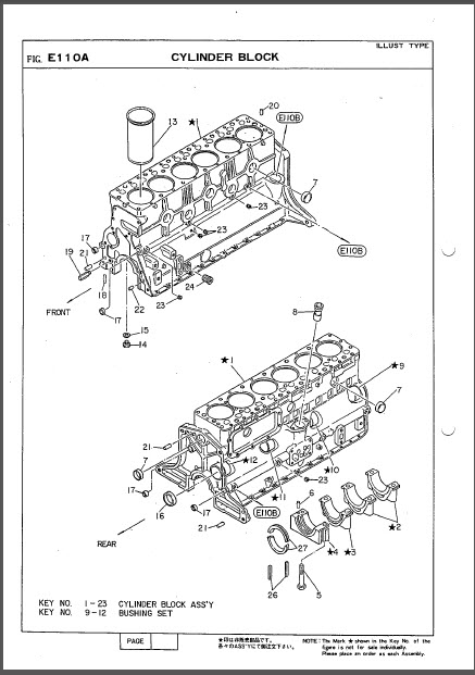 Photo 1 - Takeuchi TB68S SD334 Engine Parts Manual Excavator