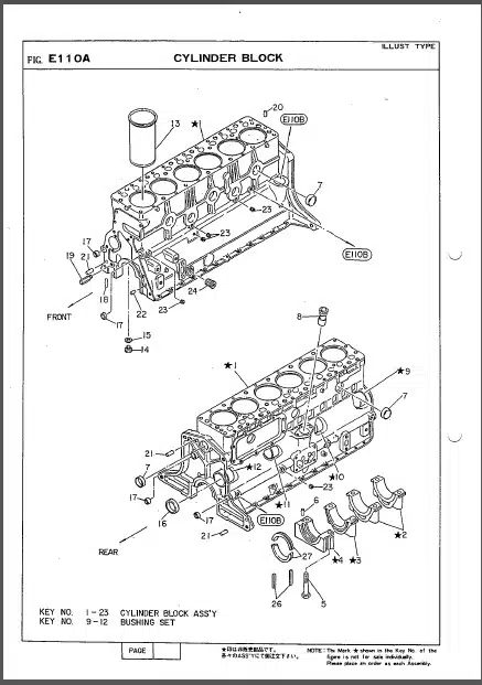 Photo 1 - Takeuchi TB68S SD334 Engine Parts Manual Excavator