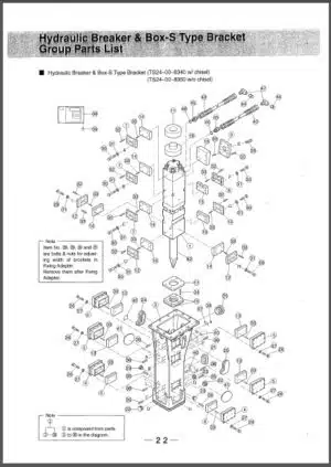 Photo 2 - Takeuchi TKB1101 TKB1101S Instruction Manual Hydraulic Breaker