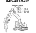 Photo 3 - Takeuchi TKB1600 TKB1600S Instruction Manual Hydraulic Breaker