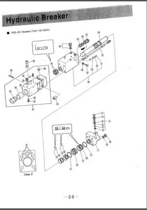 Photo 11 - Takeuchi TKB201 TKB201S Instruction Manual Hydraulic Braker