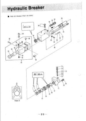 Photo 5 - Takeuchi TB28FR Parts Manual Excavator BF4Z007