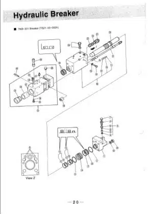 Photo 2 - Takeuchi TKB301 TKB301S Instruction And Parts Manual Hydraulic Breaker