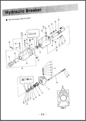 Photo 6 - Takeuchi TB140 Parts Manual Excavator