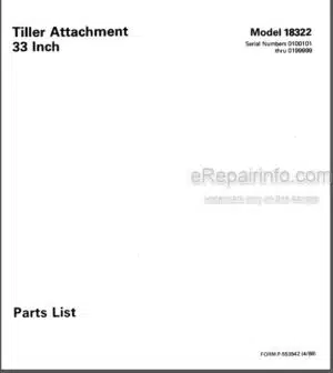 Photo 7 - Bolens QS QT 1900 Series Service Manual Tractor 552974-2