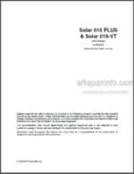 Photo 5 - Daewoo Solar 015 Plus Solar 018-VT Shop Manual Hydraulic Excavator K1000237E