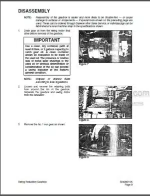 Photo 12 - Daewoo Solar 225LL Shop Manual Hydraulic Excavator 023-00078E