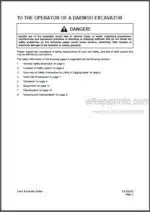 Photo 5 - Daewoo Solar 340LC-V Shop Manual Hydraulic Excavator