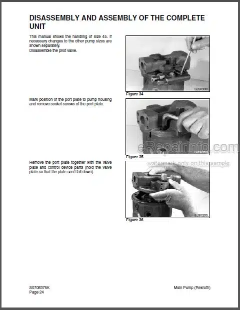 Photo 1 - Daewoo Solar 75-V Shop Manual Hydraulic Excavator 023-00066AE
