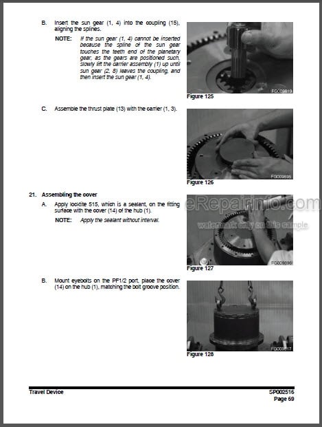 Photo 1 - Doosan DX140LC-3 Shop Manual Excavator 950106-00388E