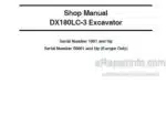 Photo 5 - Doosan DX180LC-3 Shop Manual Track Excavator 950106-00417E