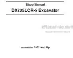 Photo 5 - Doosan DX235LCR-5 Shop Manual Excavator 950106-01109E