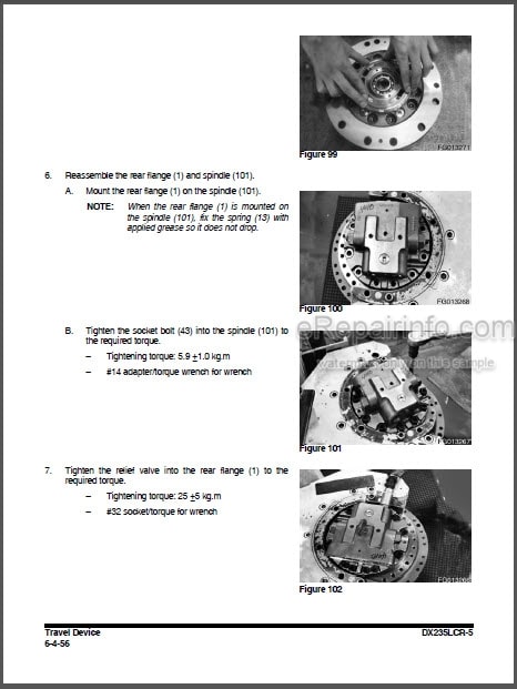 Photo 1 - Doosan DX235LCR-5 Shop Manual Excavator 950106-01109E