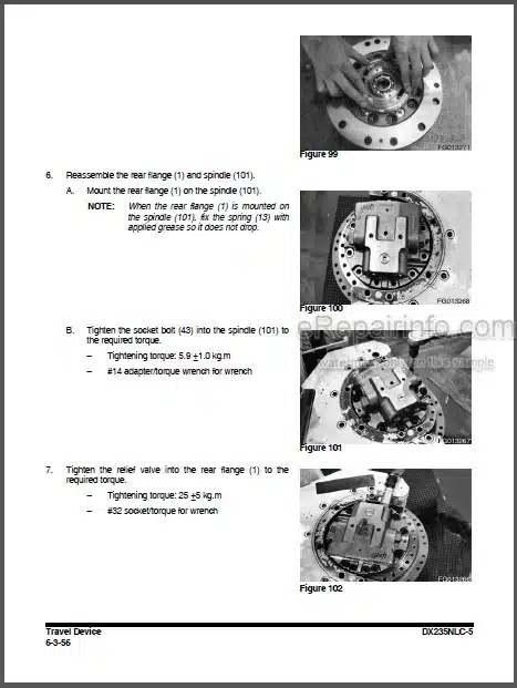 Photo 1 - Doosan DX235NLC-5 Shop Manual Excavator 950106-01115E