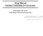 Photo 5 - Doosan DX340LC-3 DX350LC-3 Shop Manual Excavator 950106-00225E