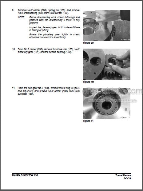 Photo 1 - Doosan DX490LC-5 DX530LC-5 Shop Manual Excavator 950106-01005E