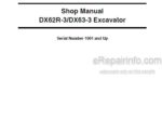 Photo 4 - Doosan DX62R-3 DX63-3 Shop Manual Track Excavator 950106-01085E