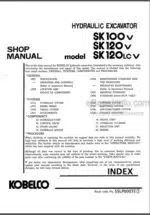 Photo 4 - Kobelco SK100V SK120V SK120LCV Shop Manual Hydraulic Excavator S5LP00071