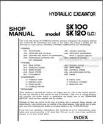 Photo 5 - Kobelco SK100 SK120LC Shop Manual Excavator Hydraulic Excavator S5LP0004E2