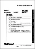 Photo 4 - Kobelco SK16 SK17 Shop And Parts Manual Hydraulic Excavator