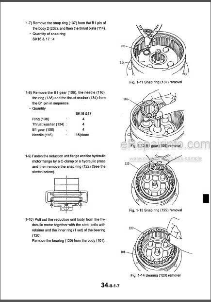 Photo 1 - Kobelco SK16 SK17 Shop And Parts Manual Hydraulic Excavator